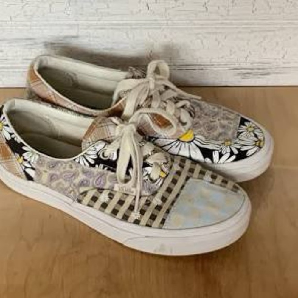 Vans Patchwork Sneakers - Black, White, Brown